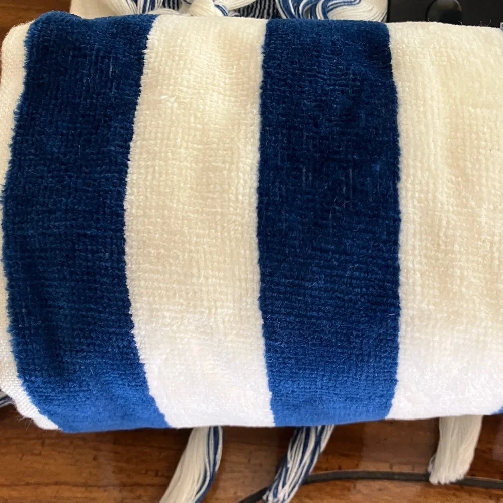 Slowtide Blue and White Beach Towel. Sale today. 2/$100 and free shipping. NWT.